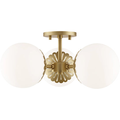 Paige Semi Flush by Mitzi. Made from steel in a transitional style.