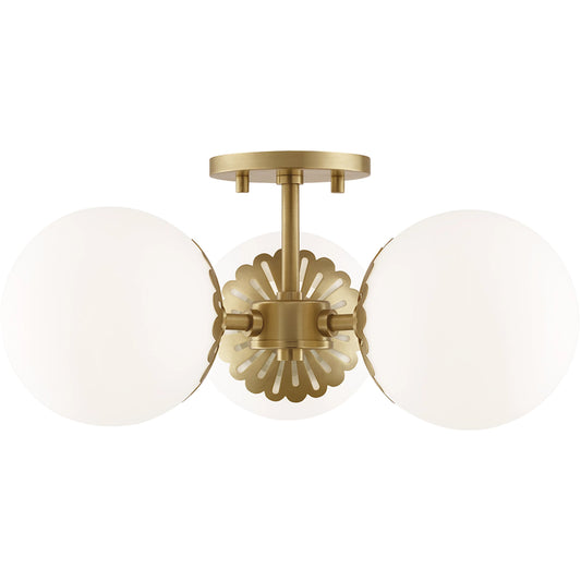 Paige Semi Flush by Mitzi. Made from steel in a transitional style.