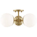 Paige Semi Flush by Mitzi. Made from steel in a transitional style.