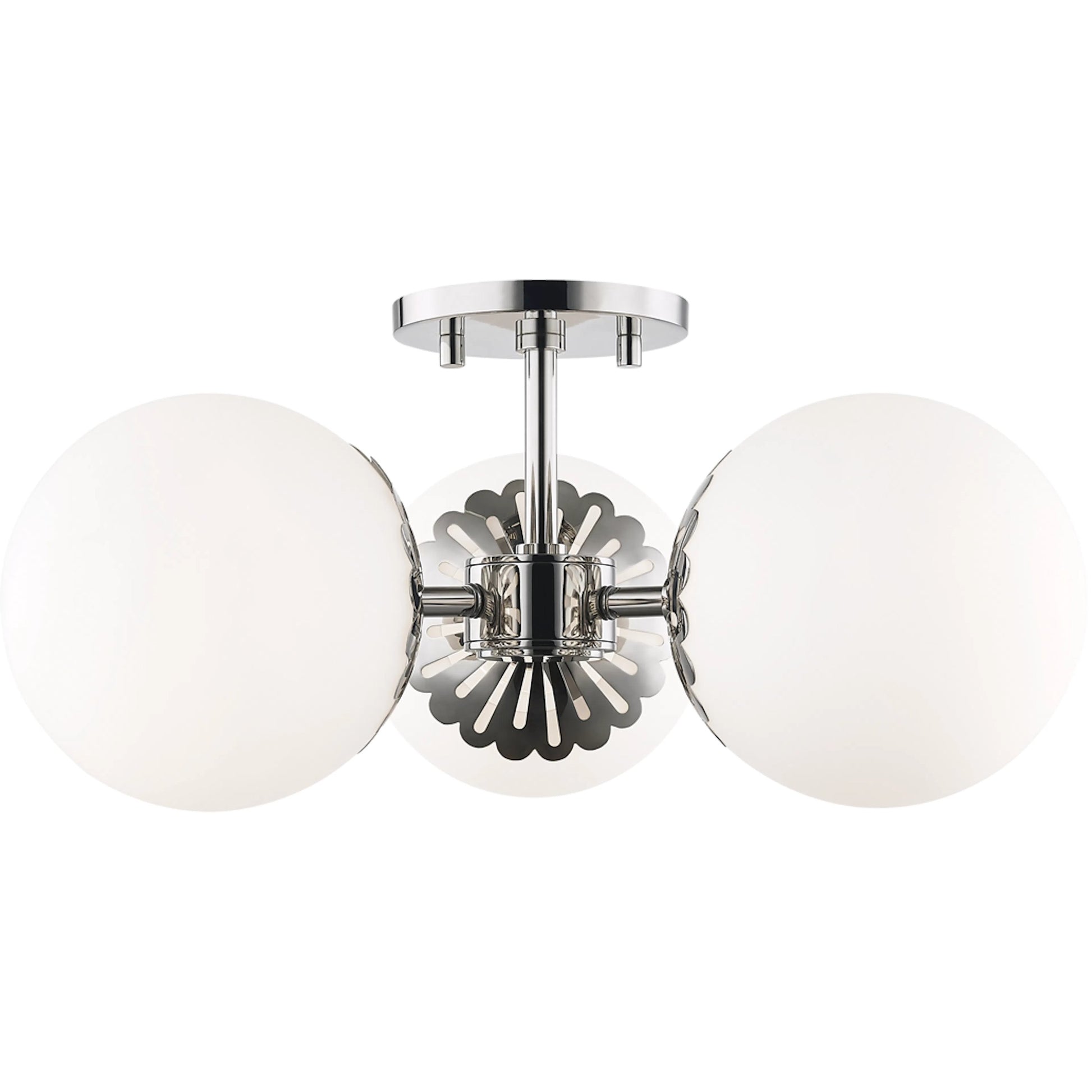 Paige Semi Flush by Mitzi. Made from steel in a transitional style.