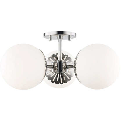 Paige Semi Flush by Mitzi. Made from steel in a transitional style.
