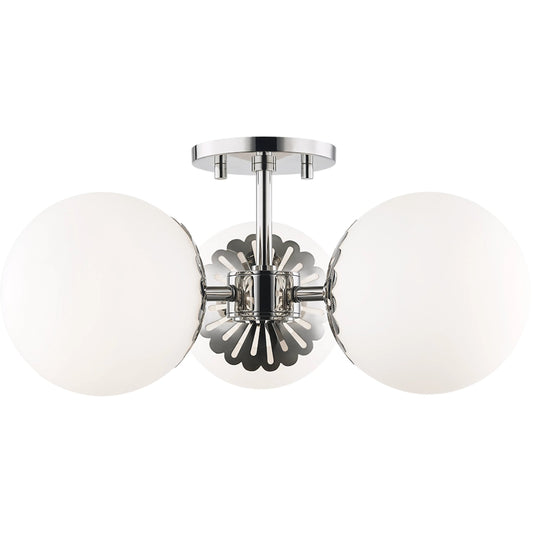 Paige Semi Flush by Mitzi. Made from steel in a transitional style.