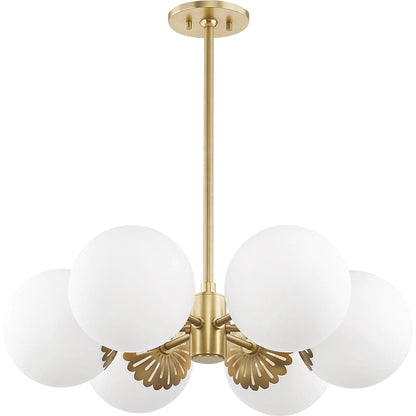 Paige Chandelier by Mitzi. Made from steel in a transitional style.
