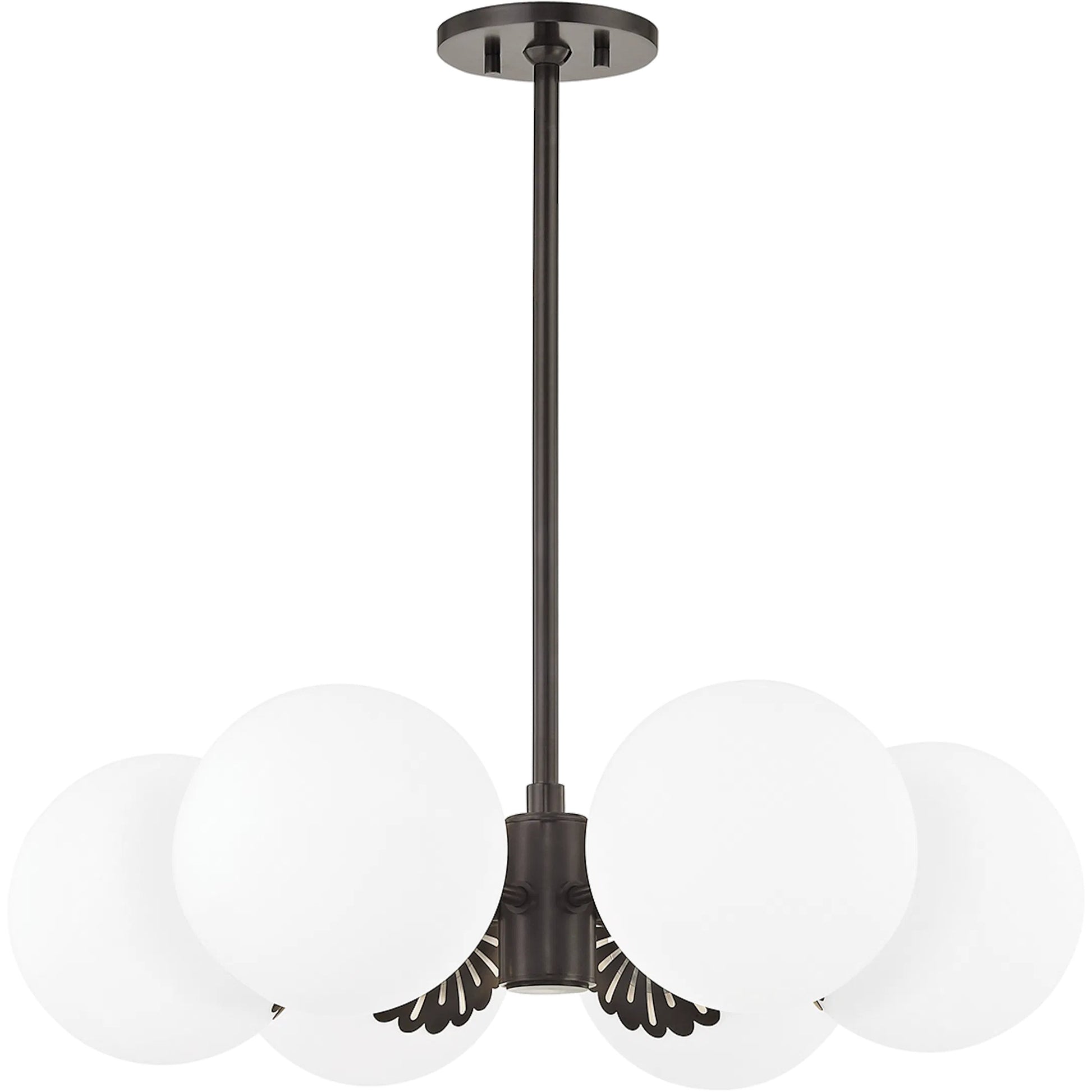 Paige Chandelier by Mitzi. Made from steel in a transitional style.