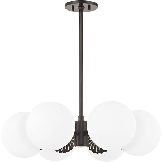 Paige Chandelier by Mitzi. Made from steel in a transitional style.
