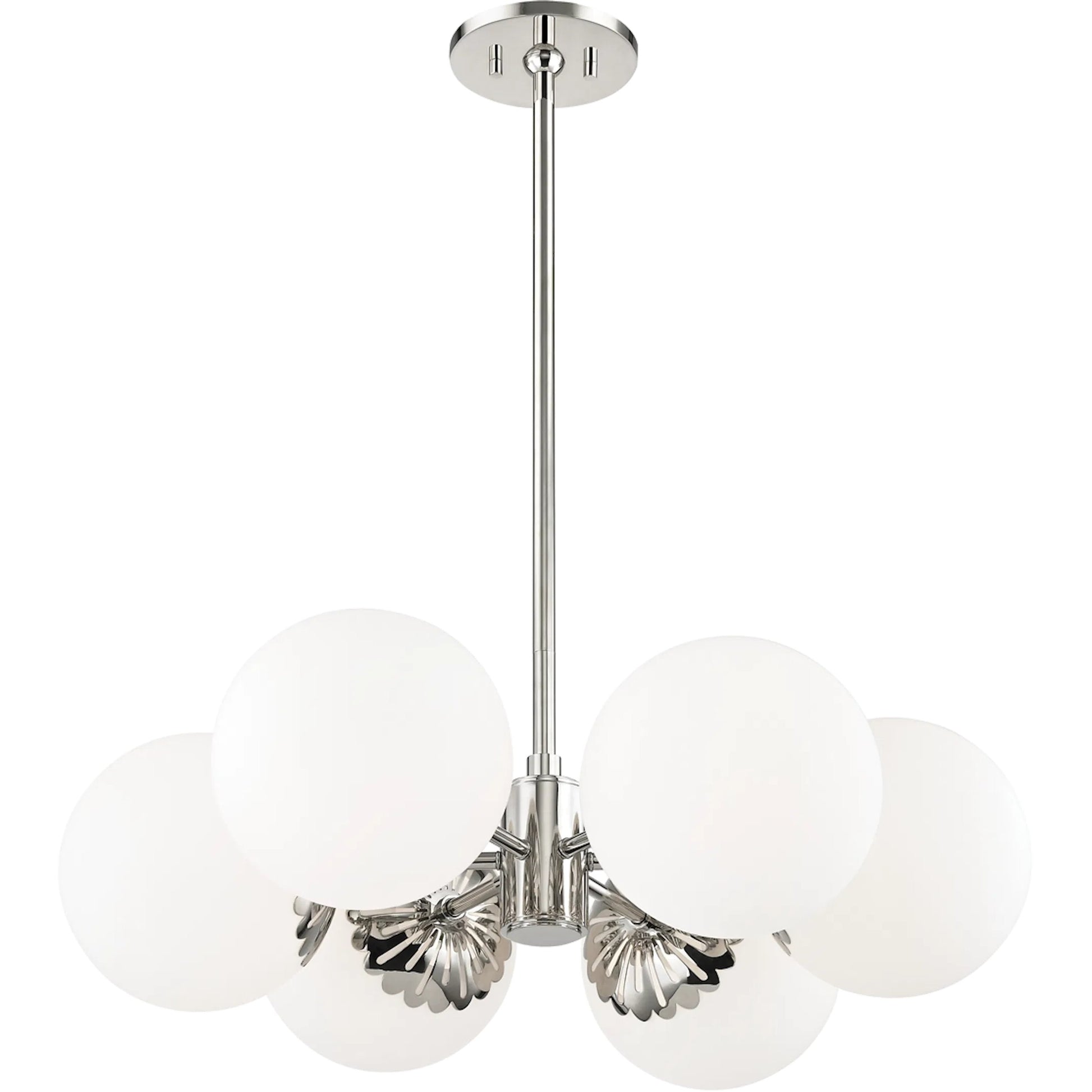 Paige Chandelier by Mitzi. Made from steel in a transitional style.
