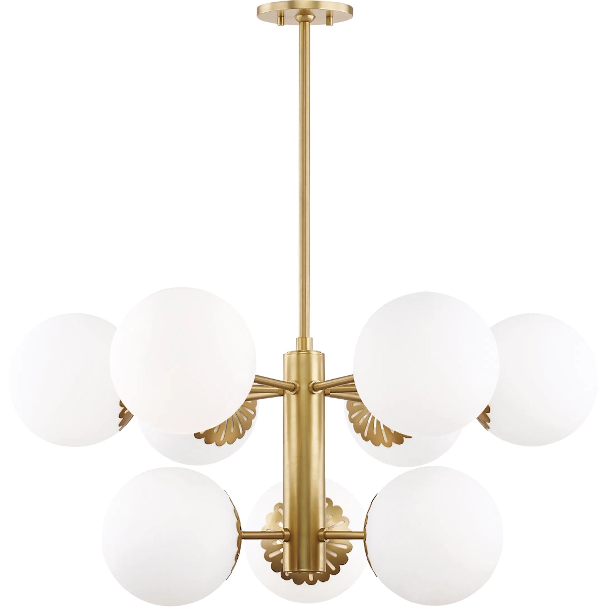 Paige Chandelier by Mitzi. Made from steel in a transitional style.