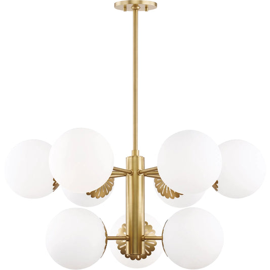 Paige Chandelier by Mitzi. Made from steel in a transitional style.