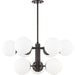 Paige Chandelier by Mitzi. Made from steel in a transitional style.