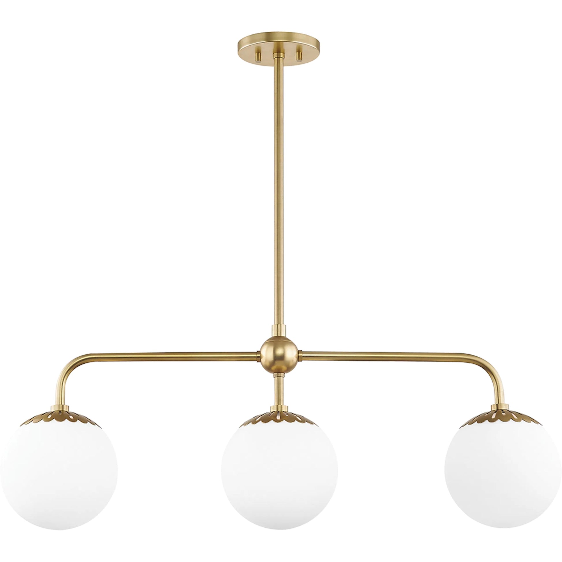 Paige Island Light by Mitzi. Made from steel in a modern style.