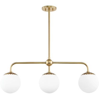 Paige Island Light by Mitzi. Made from steel in a modern style.