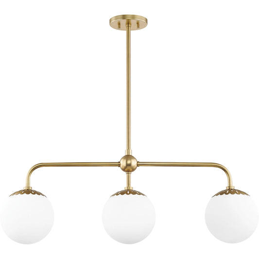 Paige Island Light by Mitzi. Made from steel in a modern style.