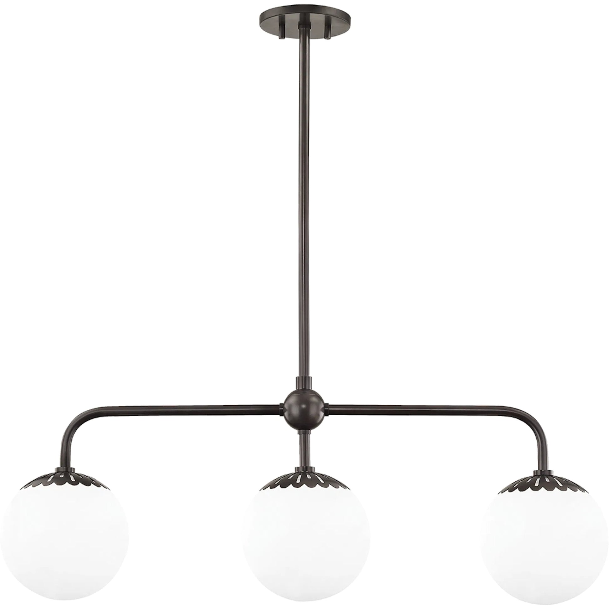 Paige Island Light by Mitzi. Made from steel in a modern style.