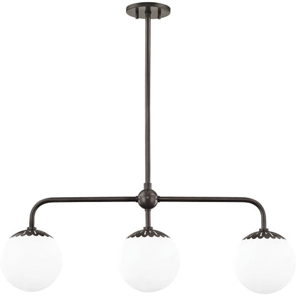 Paige Island Light by Mitzi. Made from steel in a modern style.