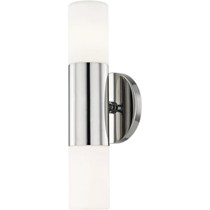 Lola Wall Sconce by Mitzi. Made from steel in a modern style.