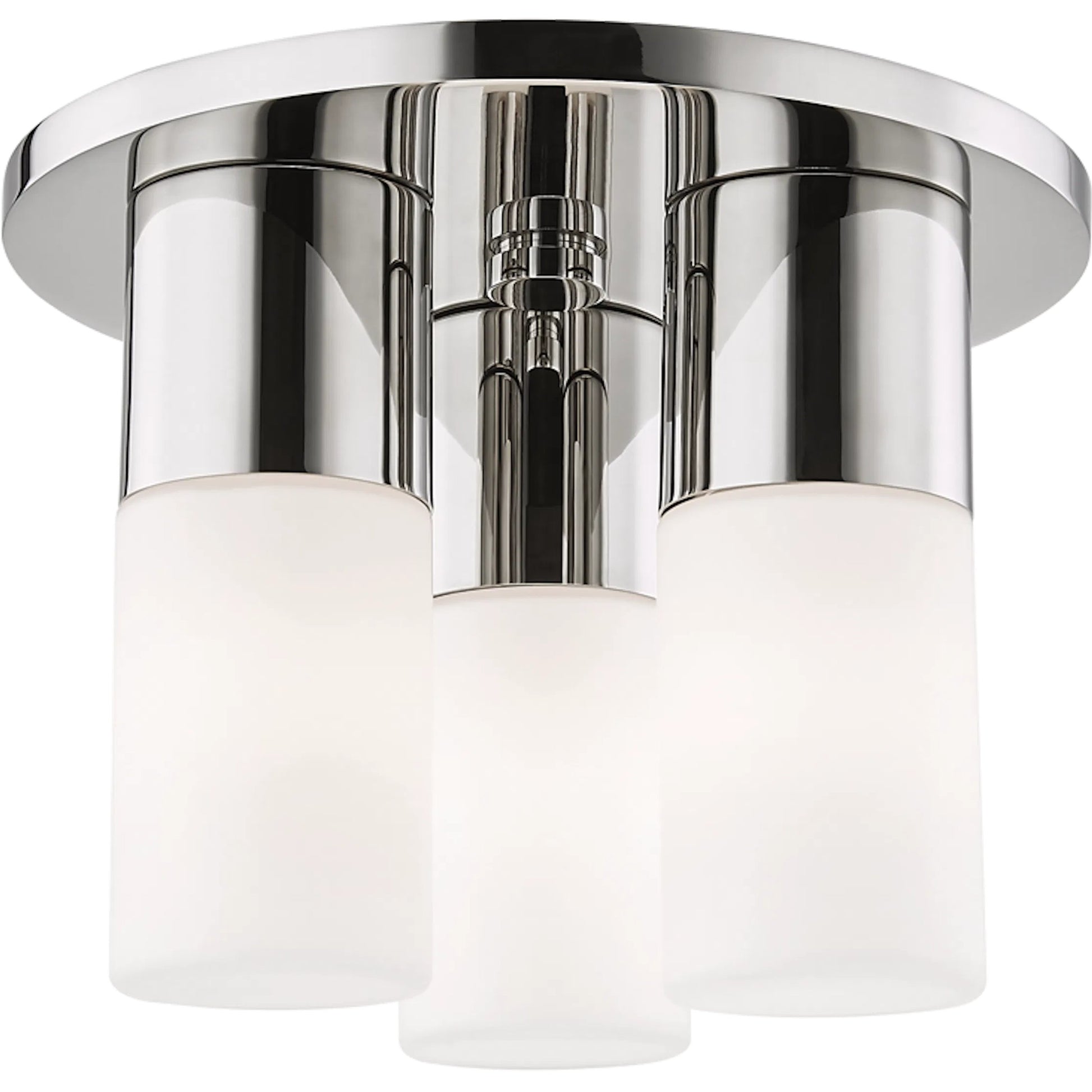 Lola Flush Mount by Mitzi in aged brass. Made from steel in a modern style.