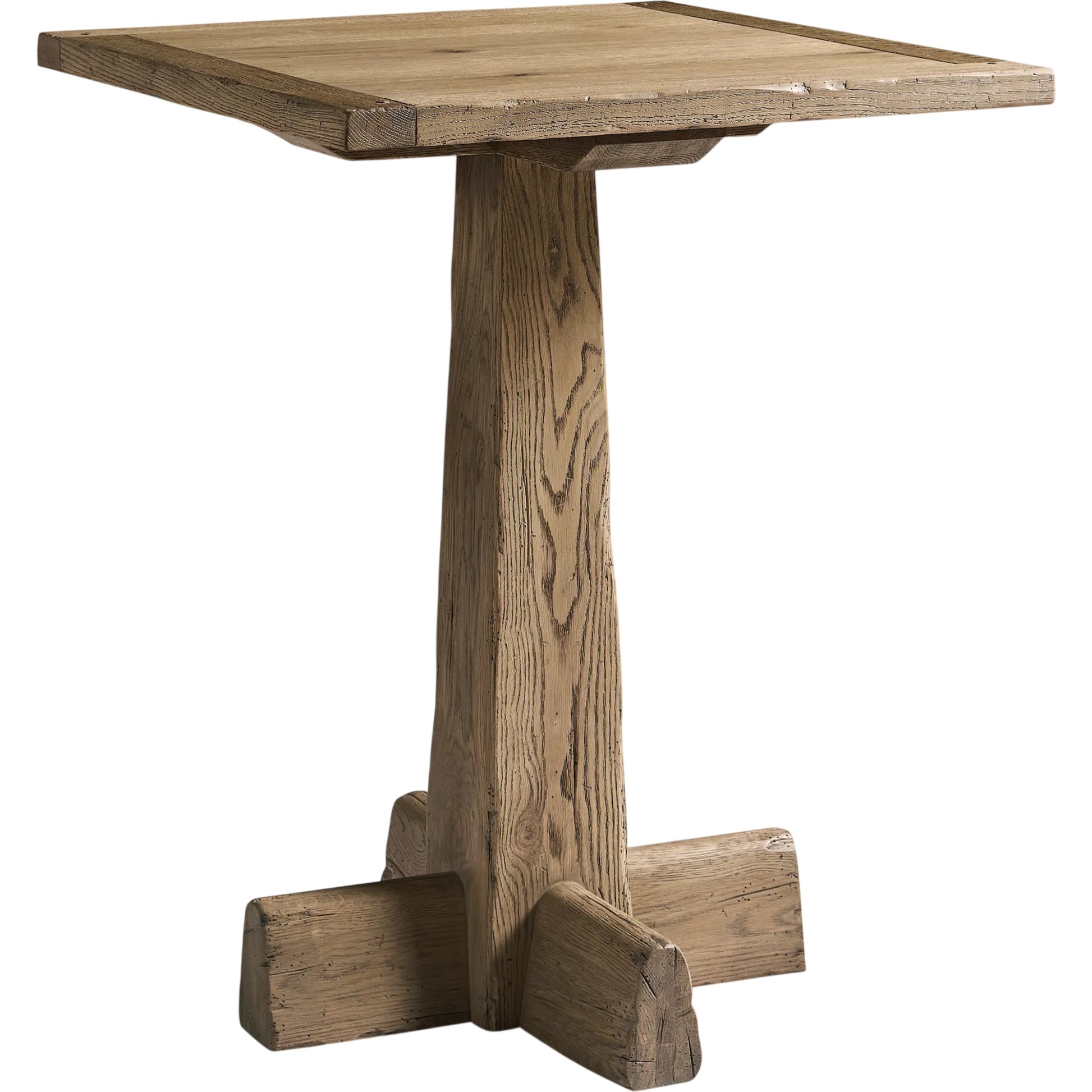 Echo Canyon Square Bar Table by Jonathan Charles in faded oak. Made from main oak in a unique style.