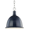 Polished Nickel, Navy / 11.00" x 10.75", Metal