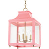 Aged Brass, Pink / 15.25" x 14.25", Clear