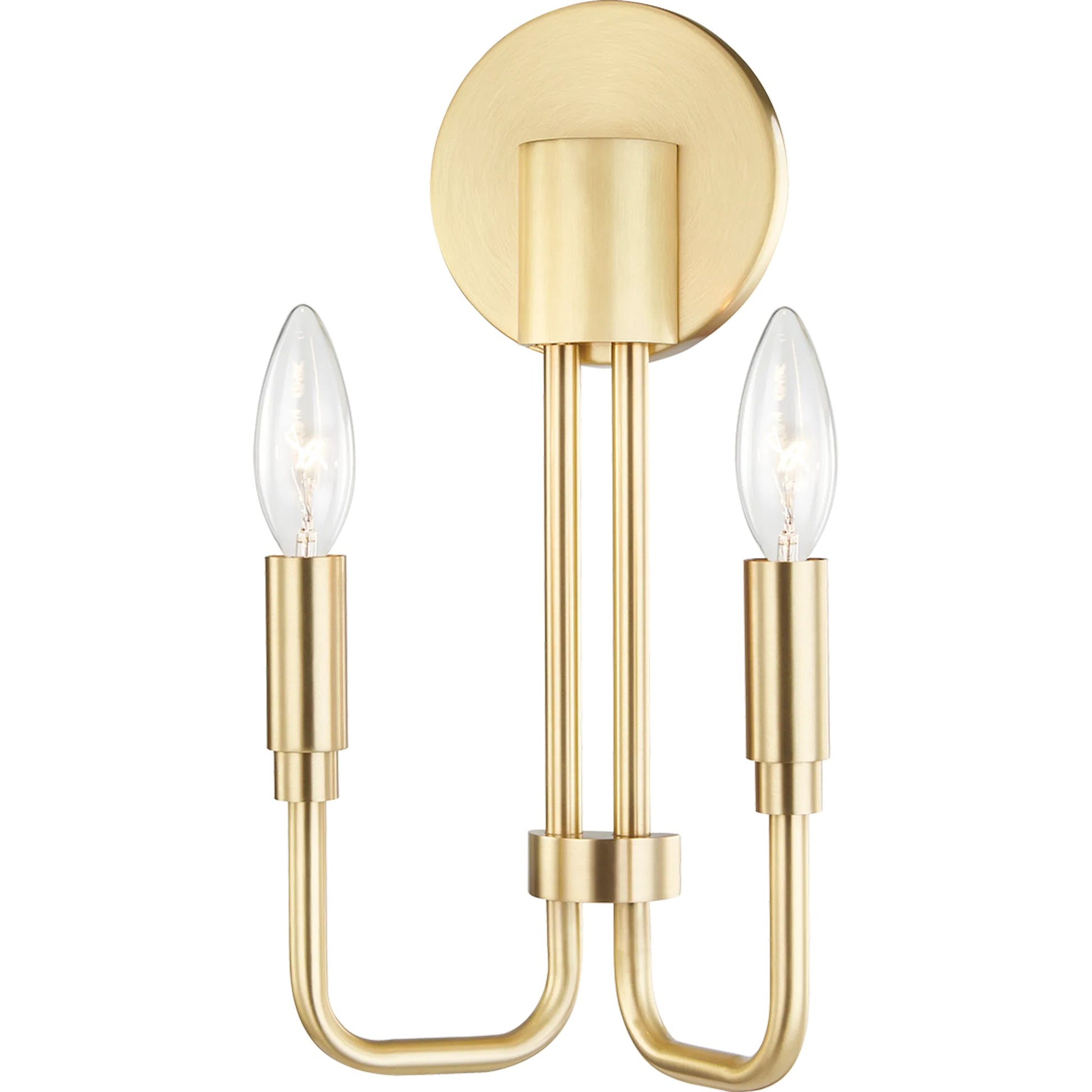 Pawtucket Flush Mount by Hudson Valley in aged brass, soft white. Made from steel in a transitional style.