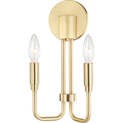 Pawtucket Flush Mount by Hudson Valley in aged brass, soft white. Made from steel in a transitional style.