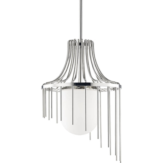 Kylie Pendant by Mitzi in polished nickel. Made from steel in a modern style.
