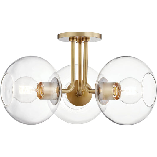 Margot Semi Flush by Mitzi. Made from steel in a modern style.