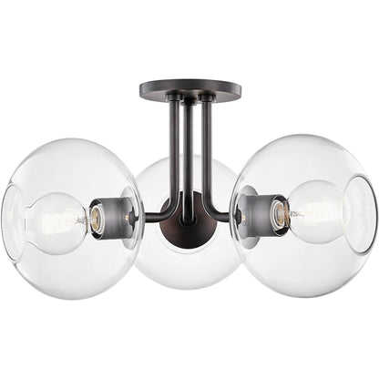 Margot Semi Flush by Mitzi. Made from steel in a modern style.