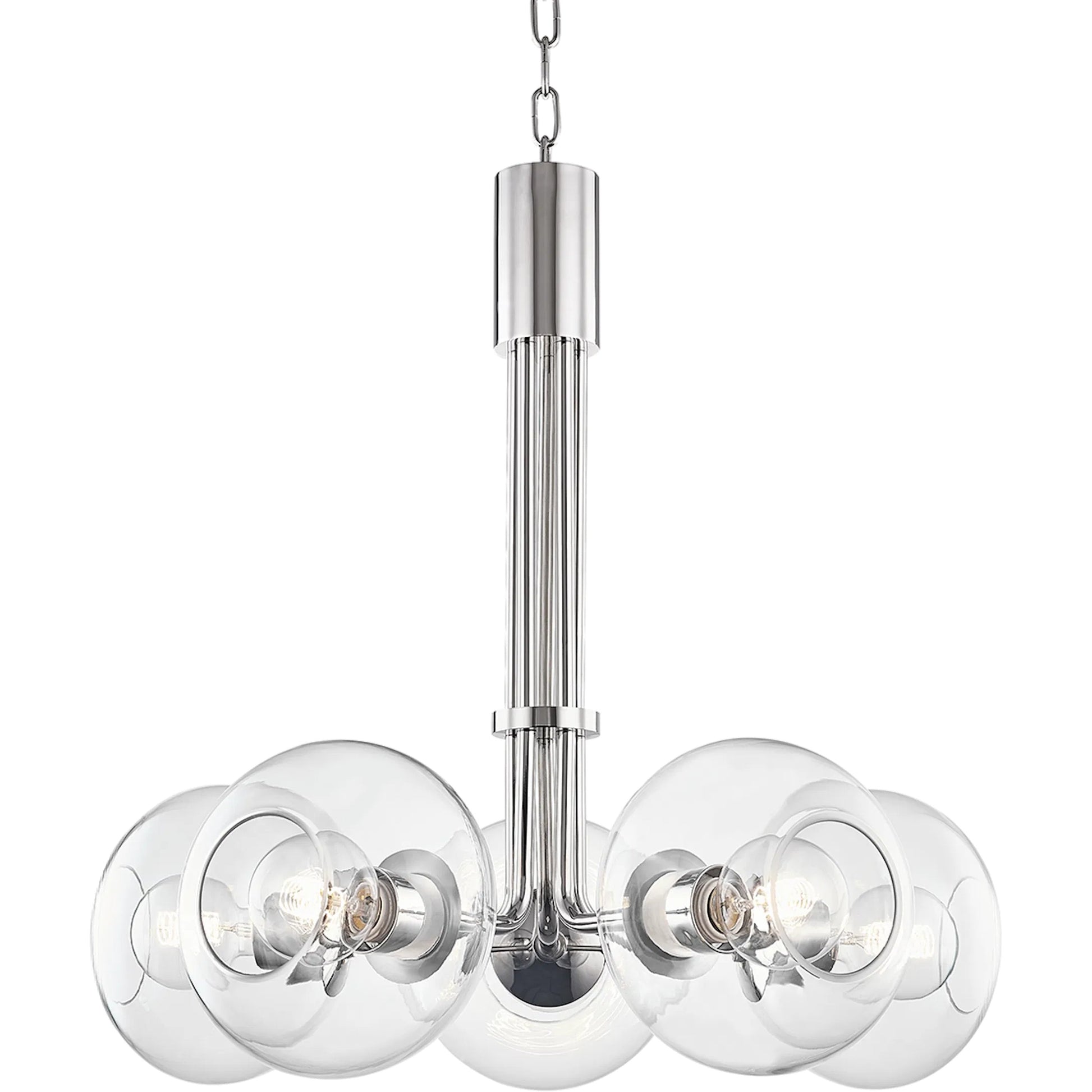 Margot Chandelier by Mitzi in old bronze. Made from steel in a modern style.