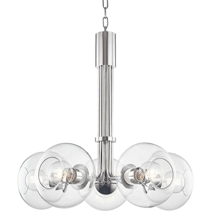 Margot Chandelier by Mitzi in old bronze. Made from steel in a modern style.