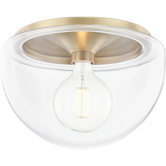 Grace Round Flush Mount by Mitzi. Made from steel in a modern style.