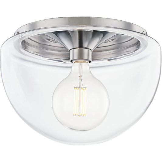 Grace Round Flush Mount by Mitzi. Made from steel in a modern style.