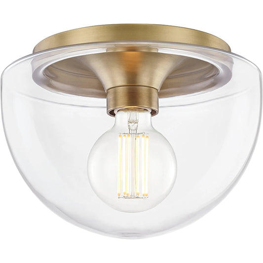 Grace Round Flush Mount by Mitzi. Made from steel in a modern style.