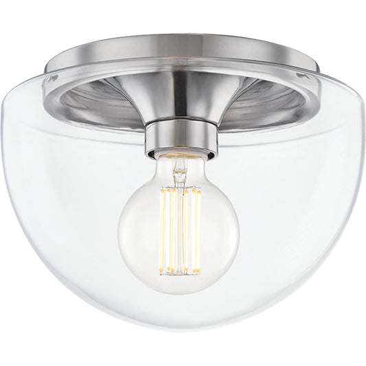 Grace Round Flush Mount by Mitzi. Made from steel in a modern style.