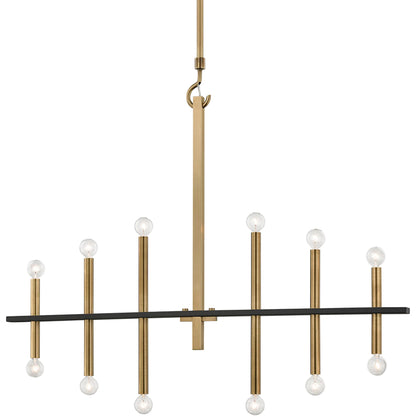 Colette Chandelier by Mitzi. Made from steel in a modern style.