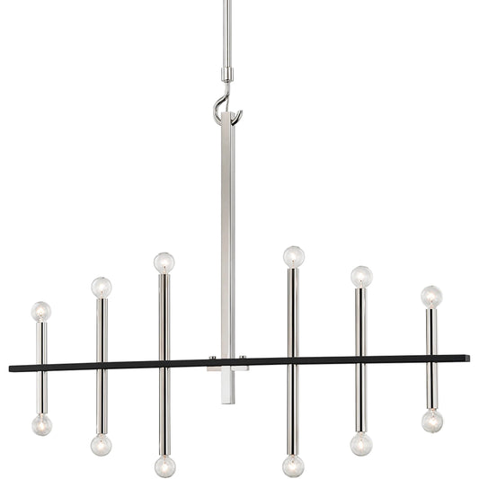 Colette Chandelier by Mitzi. Made from steel in a modern style.
