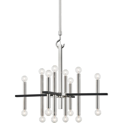 Colette Chandelier by Mitzi. Made from steel in a modern style.