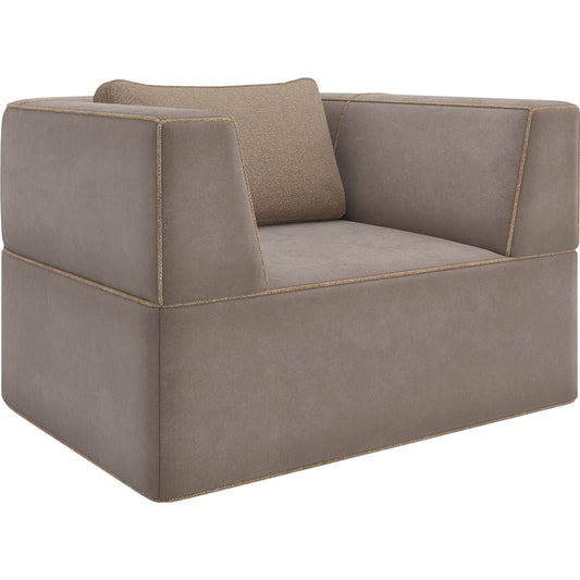 Marbella Chair by Caracole in warm gray, lucent bronze metallic paint. Made from asian hardwood in a unique style.