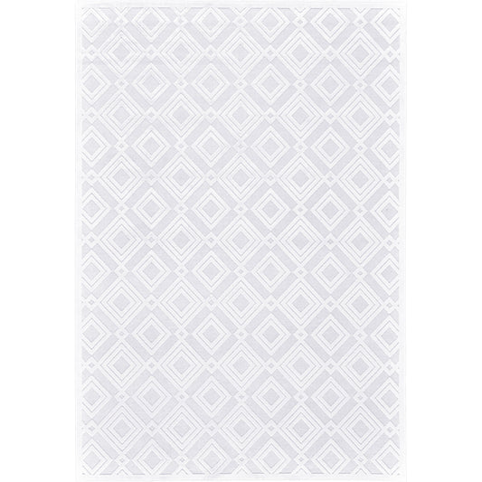 Saphir Mira Geometric Rug - 3491F by Feizy in white. Made from viscose, polyester in a unique style.