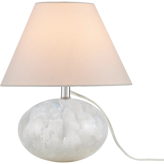 Odette Table Lamp by Currey and Company in clear. Made from composite, quartz in a unique style.