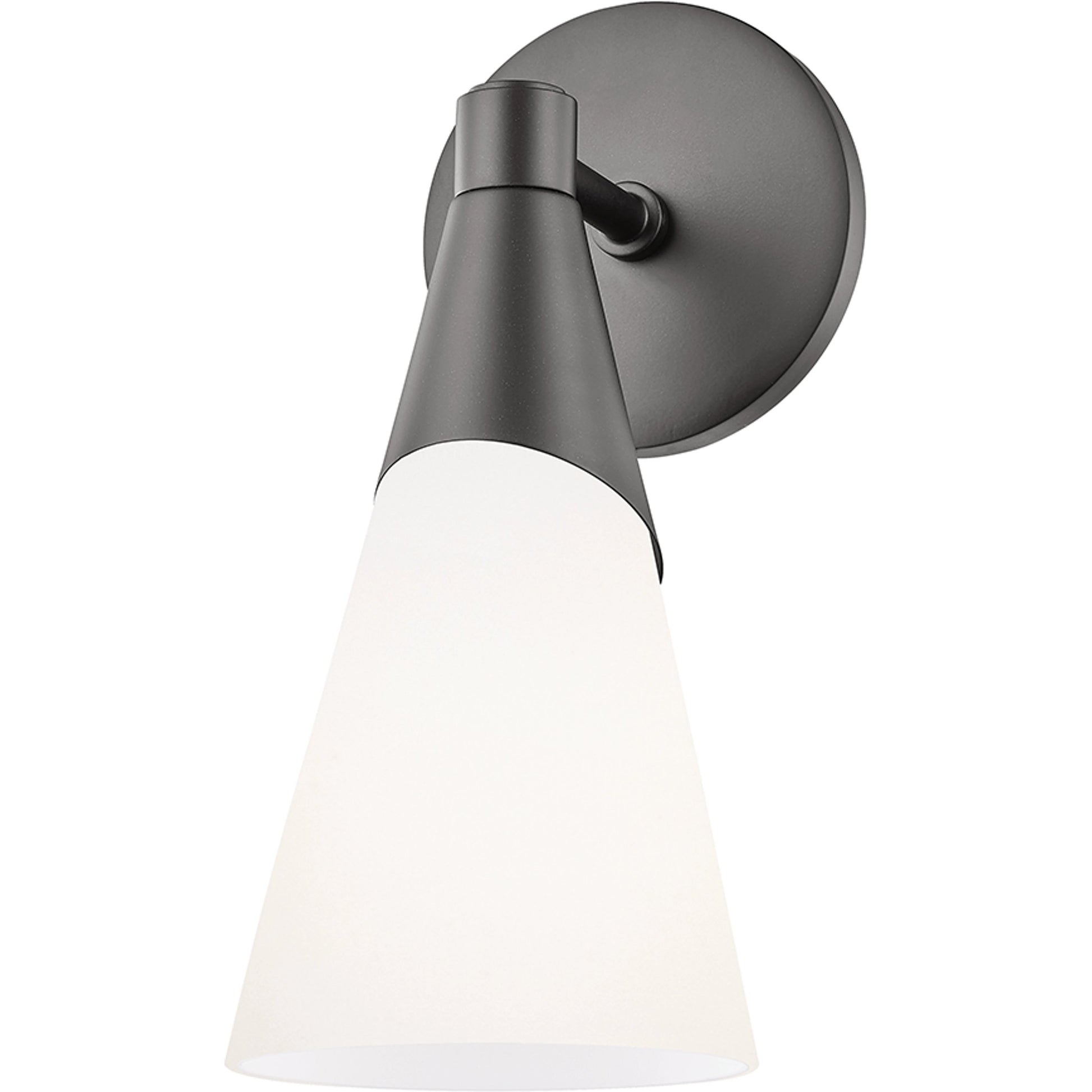 Parker Wall Sconce by Mitzi in black. Made from steel in a modern style.