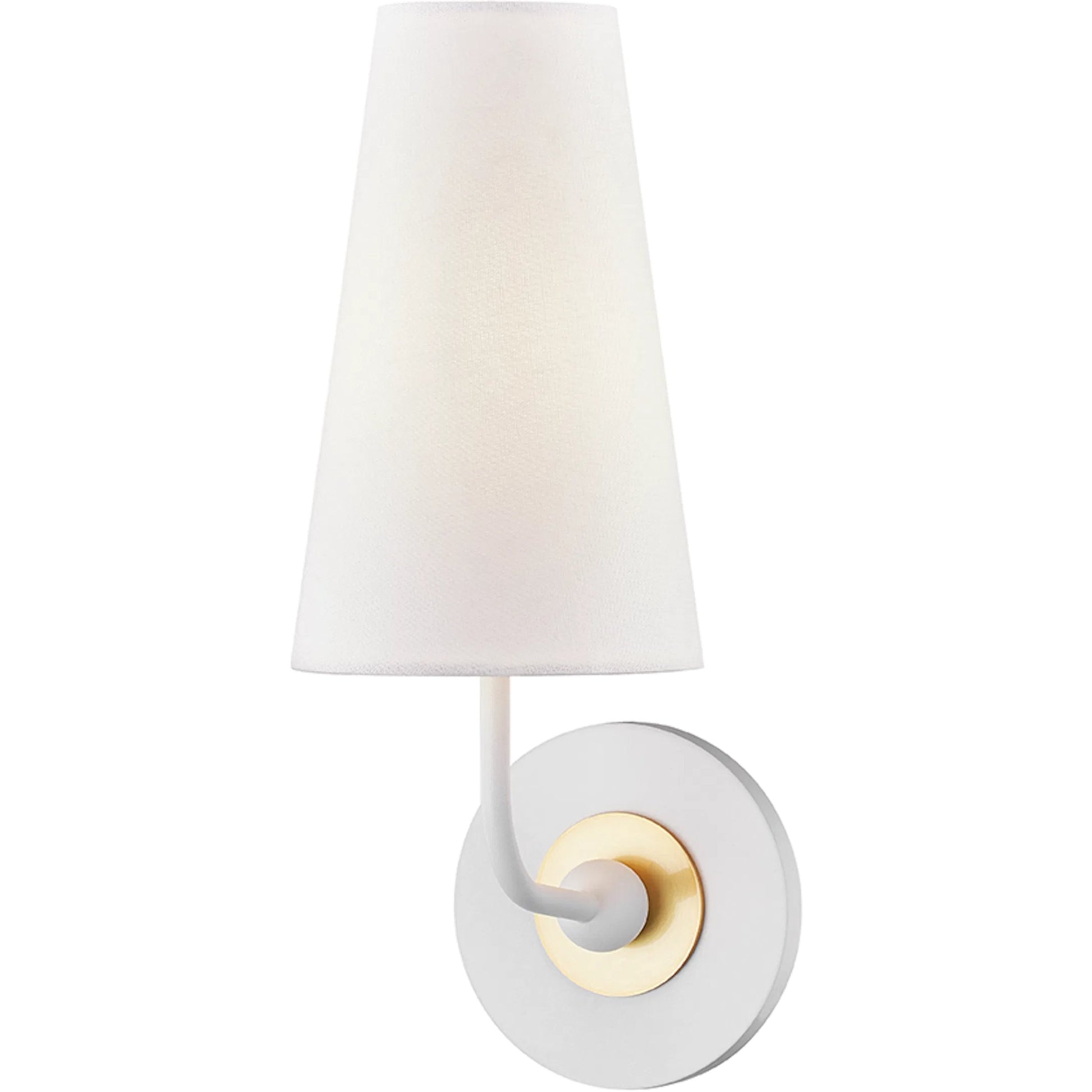 Merri Wall Sconce by Mitzi in aged brass white. Made from steel in a modern style.