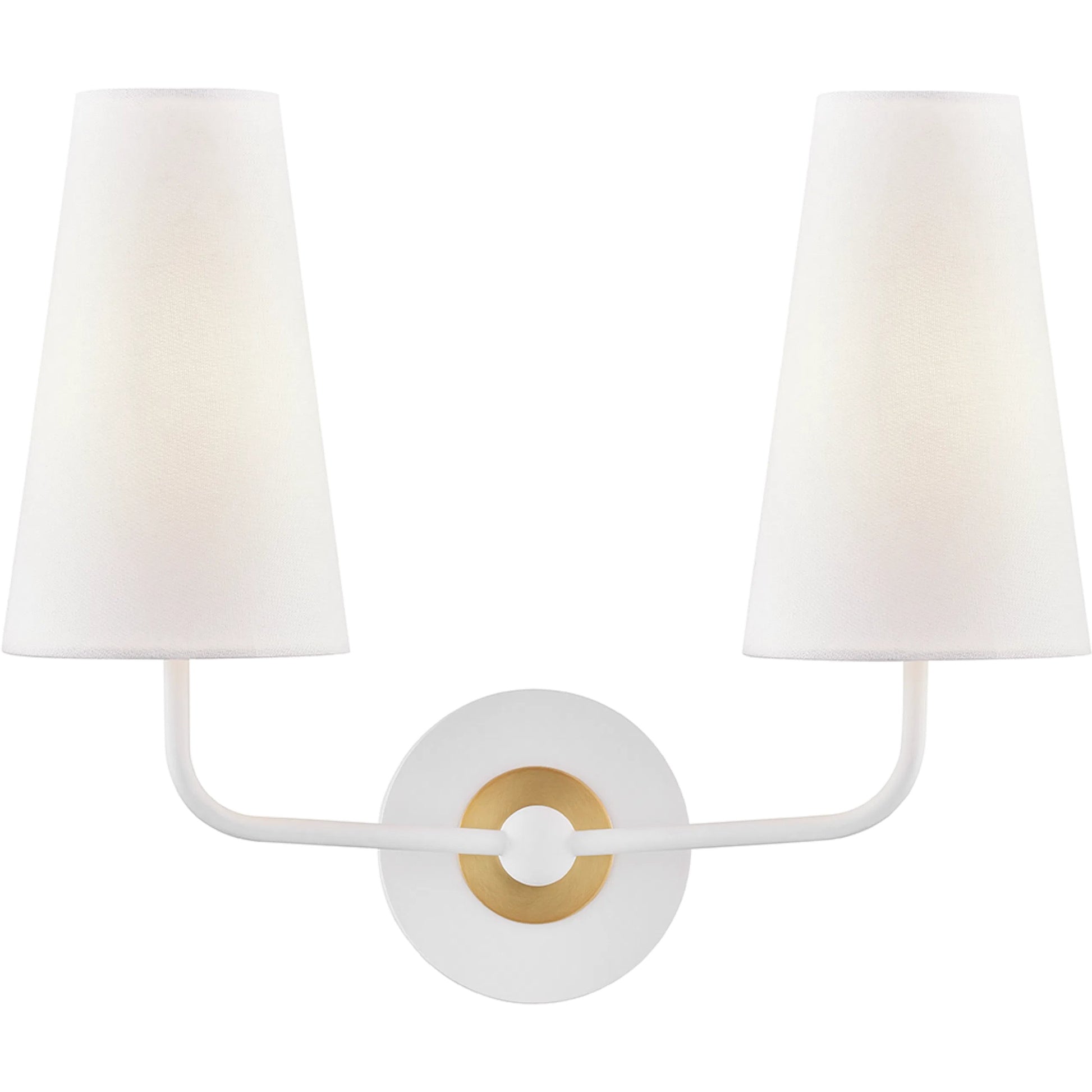 Merri Wall Sconce by Mitzi in aged brass white. Made from steel in a modern style.