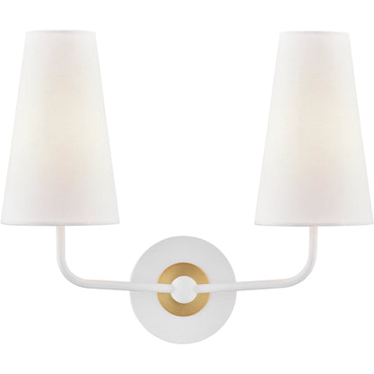 Merri Wall Sconce by Mitzi in aged brass white. Made from steel in a modern style.