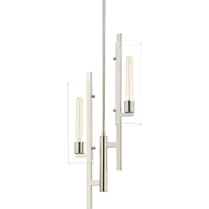 Dresden Wall Sconce by Hudson Valley in polished nickel. Made from brass in a modern style.