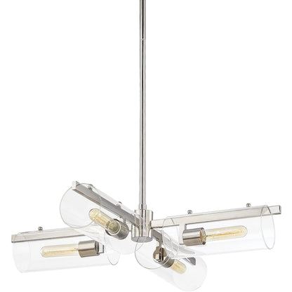 Ariel Chandelier by Mitzi. Made from steel in a modern style.
