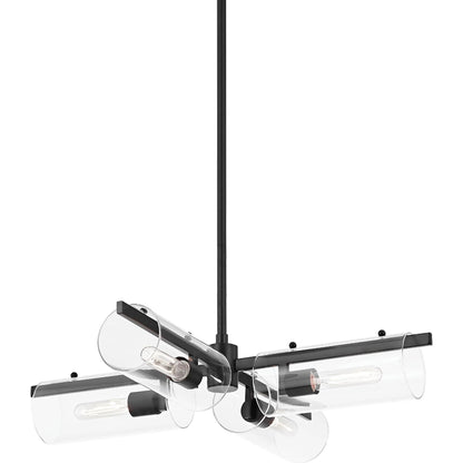 Ariel Chandelier by Mitzi. Made from steel in a modern style.