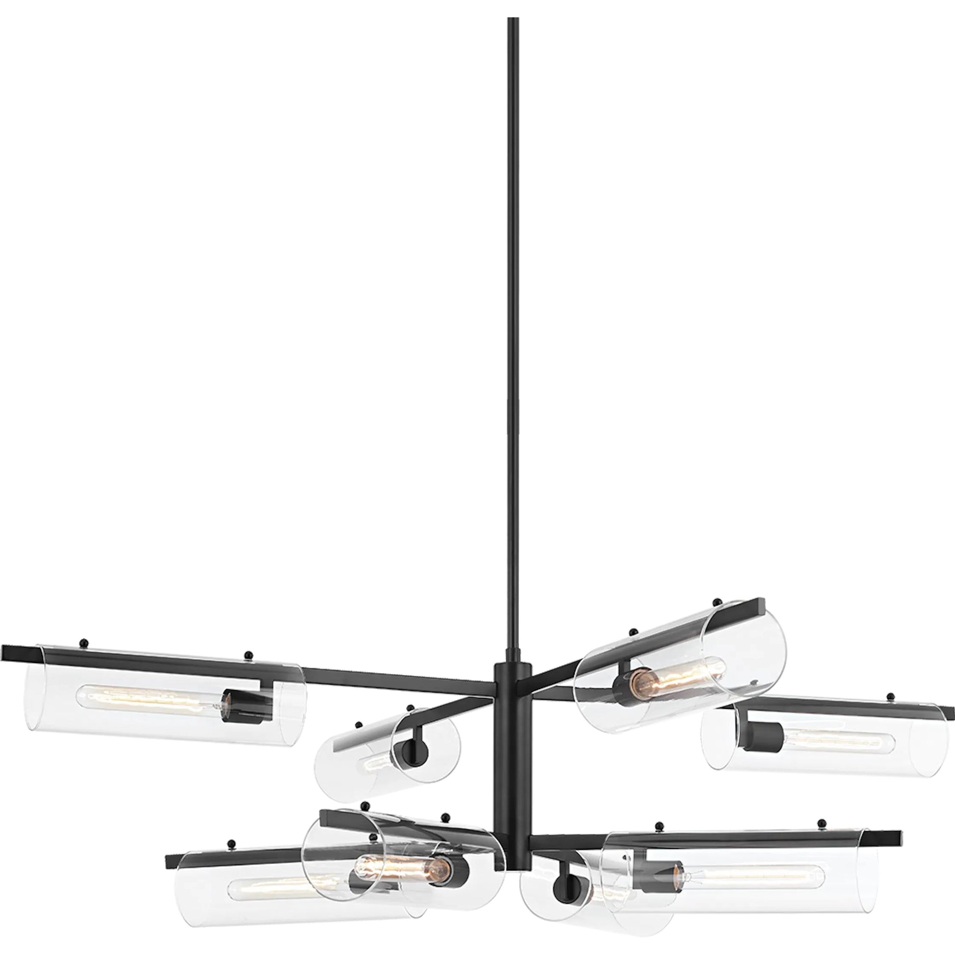 Ariel Chandelier by Mitzi. Made from steel in a modern style.