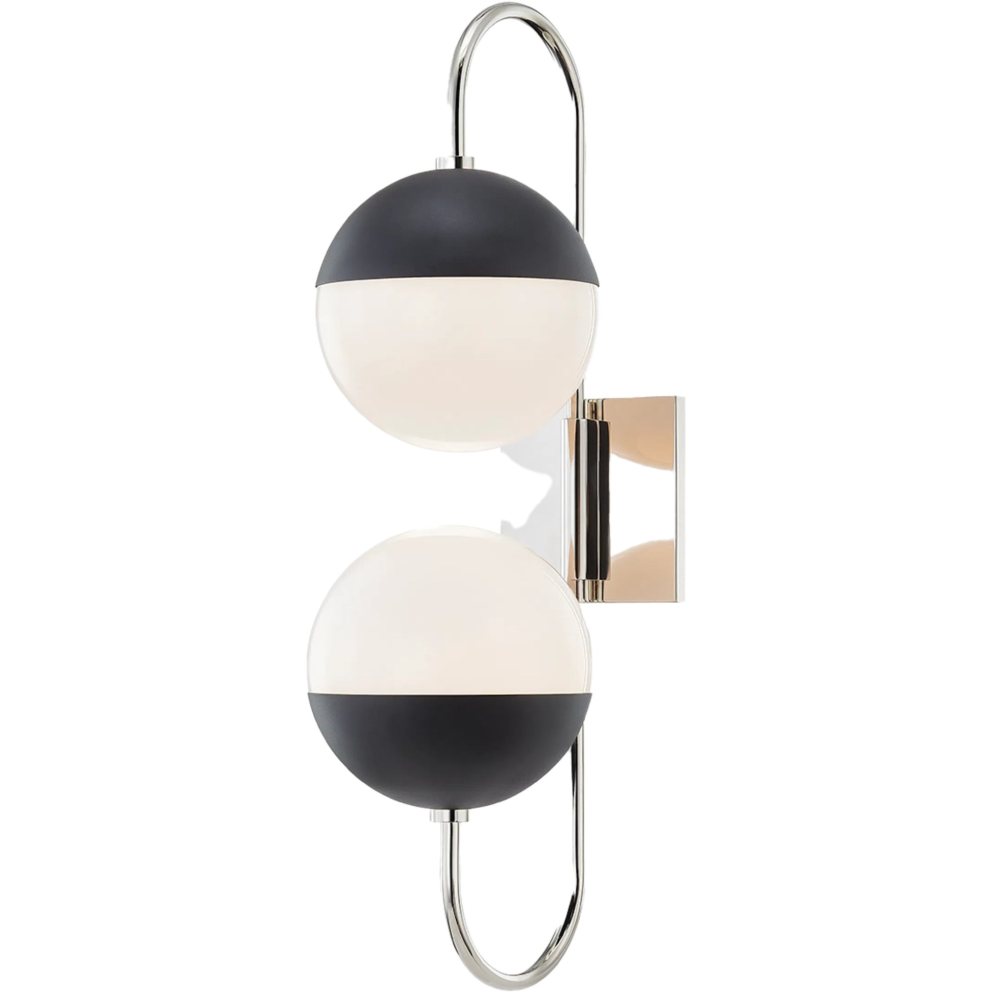 Renee Wall Sconce by Mitzi in aged brass black. Made from steel in a modern style.