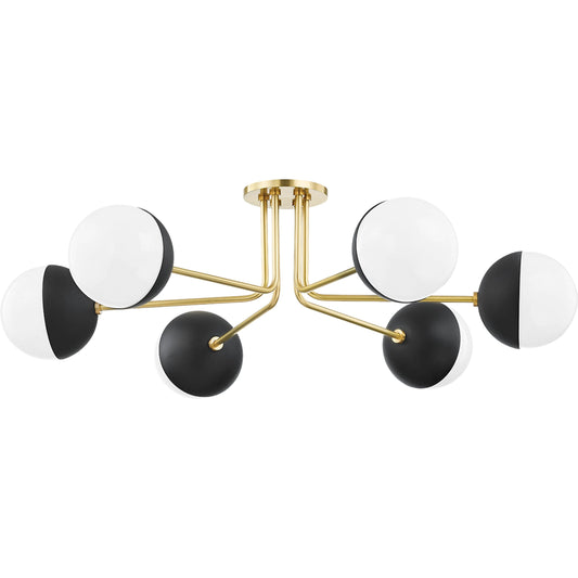 Renee Semi Flush Mount by Mitzi. Made from steel in a modern style.